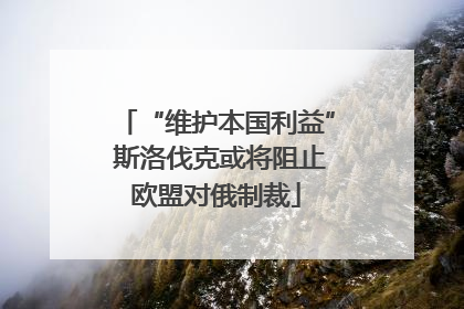 “维护本国利益” 斯洛伐克或将阻止欧盟对俄制裁