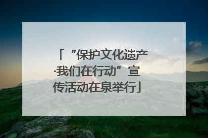 “保护文化遗产·我们在行动”宣传活动在泉举行