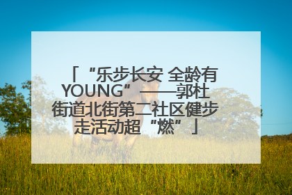 “乐步长安 全龄有YOUNG”——郭杜街道北街第二社区健步走活动超“燃”