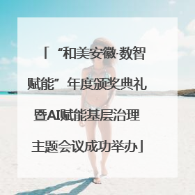 “和美安徽·数智赋能”年度颁奖典礼暨AI赋能基层治理主题会议成功举办