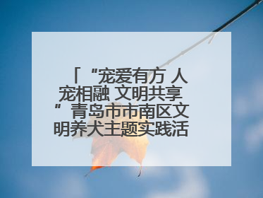 “宠爱有方 人宠相融 文明共享”青岛市市南区文明养犬主题实践活动举办