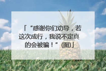 “感谢你们劝导，若这次成行，我说不定真的会被骗！”(图)