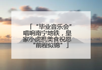 “毕业音乐会”唱响南宁地铁，皇家小虎携美食祝愿“前程似锦”