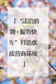 “法治盾牌+服务快车”打造优质营商环境
