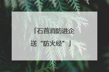 石首消防进企送“防火经”