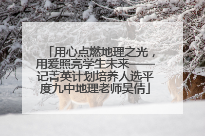 用心点燃地理之光，用爱照亮学生未来——记菁英计划培养人选平度九中地理老师吴倩