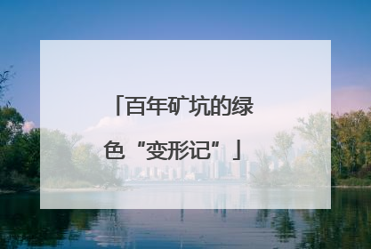 百年矿坑的绿色“变形记”