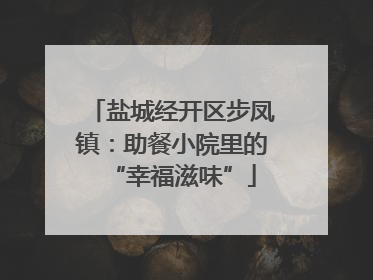 盐城经开区步凤镇：助餐小院里的“幸福滋味”
