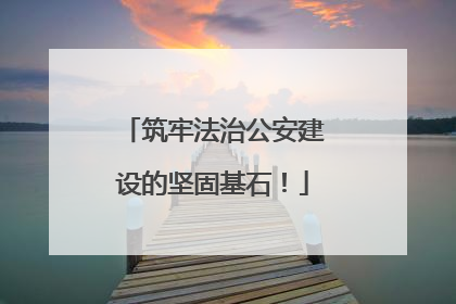 筑牢法治公安建设的坚固基石！