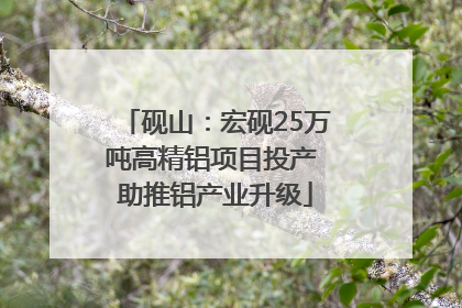 砚山：宏砚25万吨高精铝项目投产 助推铝产业升级