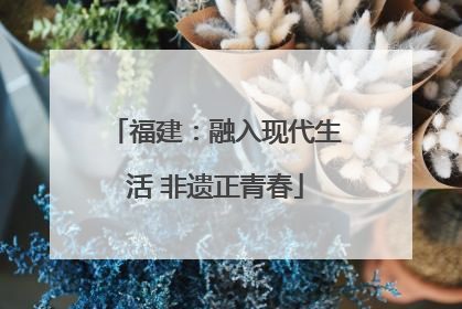 福建：融入现代生活 非遗正青春