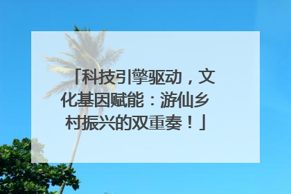 科技引擎驱动，文化基因赋能：游仙乡村振兴的双重奏！