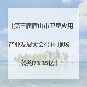 第三届眉山市卫星应用产业发展大会召开 现场签约73.35亿