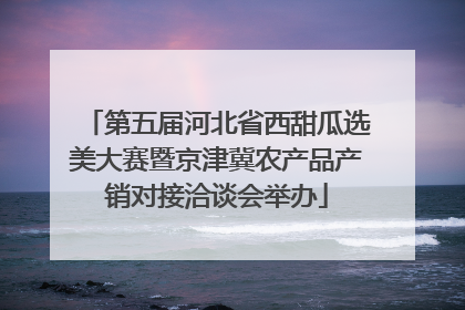第五届河北省西甜瓜选美大赛暨京津冀农产品产销对接洽谈会举办