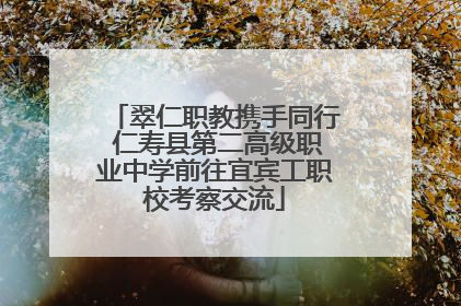 翠仁职教携手同行 仁寿县第二高级职业中学前往宜宾工职校考察交流