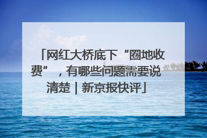 网红大桥底下“圈地收费”，有哪些问题需要说清楚｜新京报快评