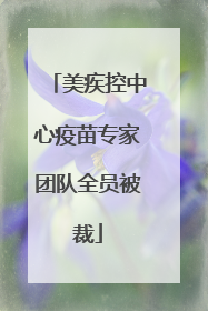 美疾控中心疫苗专家团队全员被裁