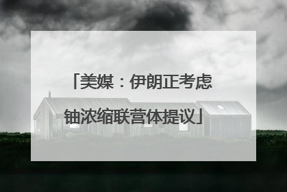 美媒：伊朗正考虑铀浓缩联营体提议