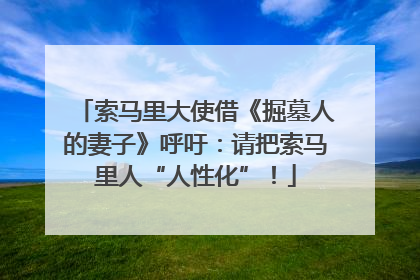 索马里大使借《掘墓人的妻子》呼吁：请把索马里人“人性化”！