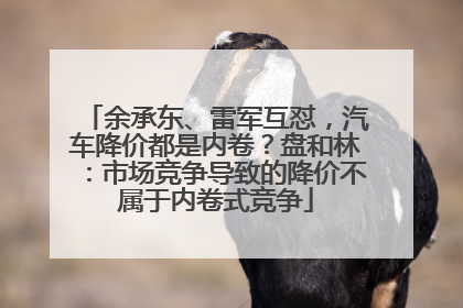 余承东、雷军互怼，汽车降价都是内卷？盘和林：市场竞争导致的降价不属于内卷式竞争