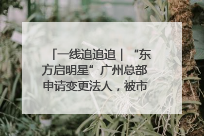 一线追追追｜“东方启明星”广州总部申请变更法人，被市场监管部门限制