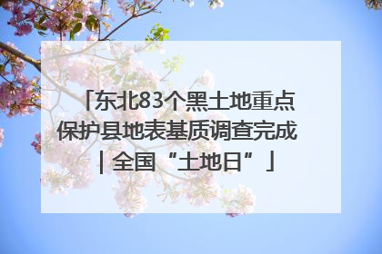 东北83个黑土地重点保护县地表基质调查完成｜全国“土地日”
