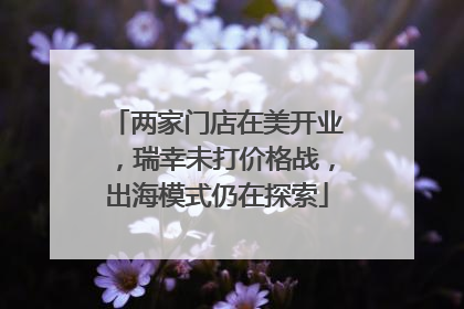两家门店在美开业，瑞幸未打价格战，出海模式仍在探索