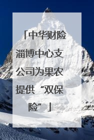 中华财险淄博中心支公司为果农提供“双保险”