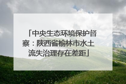 中央生态环境保护督察：陕西省榆林市水土流失治理存在差距