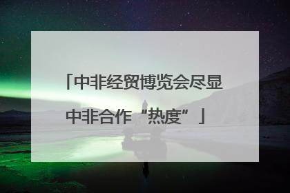 中非经贸博览会尽显中非合作“热度”