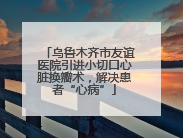 乌鲁木齐市友谊医院引进小切口心脏换瓣术，解决患者“心病”