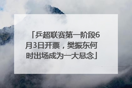 乒超联赛第一阶段6月3日开票，樊振东何时出场成为一大悬念