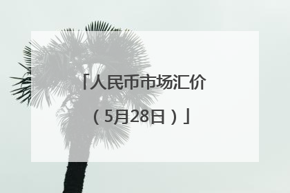 人民币市场汇价（5月28日）