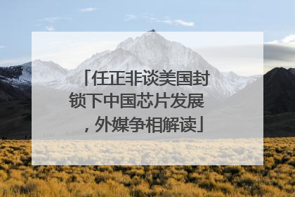 任正非谈美国封锁下中国芯片发展，外媒争相解读