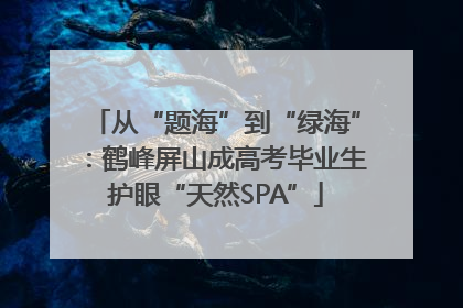 从“题海”到“绿海”：鹤峰屏山成高考毕业生护眼“天然SPA”