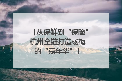 从保鲜到“保险” 杭州全链打造杨梅的“嘉年华”