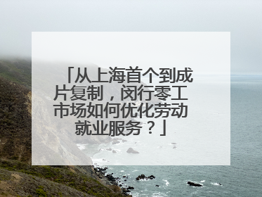 从上海首个到成片复制，闵行零工市场如何优化劳动就业服务？