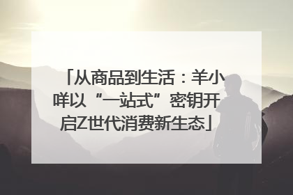 从商品到生活：羊小咩以“一站式”密钥开启Z世代消费新生态