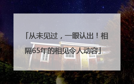 从未见过，一眼认出！相隔65年的相见令人动容