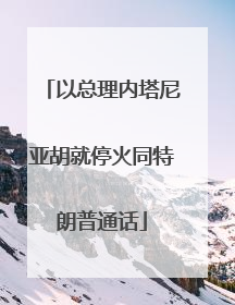 以总理内塔尼亚胡就停火同特朗普通话