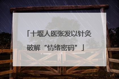 十堰人医张发以针灸破解“情绪密码”