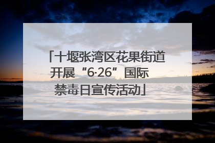 十堰张湾区花果街道开展“6·26”国际禁毒日宣传活动