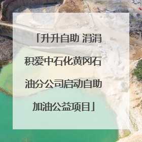 升升自助 涓涓积爱中石化黄冈石油分公司启动自助加油公益项目