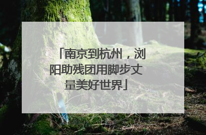 南京到杭州，浏阳助残团用脚步丈量美好世界