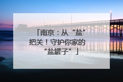 南京：从“盐”把关！守护你家的“盐罐子”