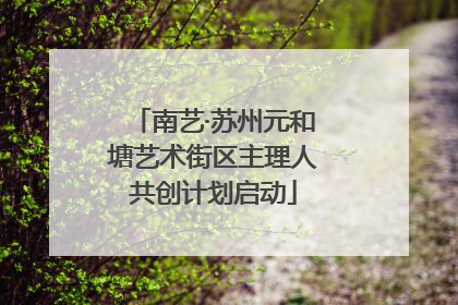 南艺·苏州元和塘艺术街区主理人共创计划启动