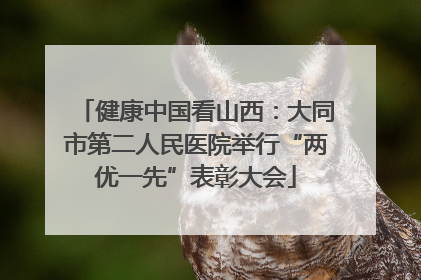 健康中国看山西：大同市第二人民医院举行“两优一先”表彰大会