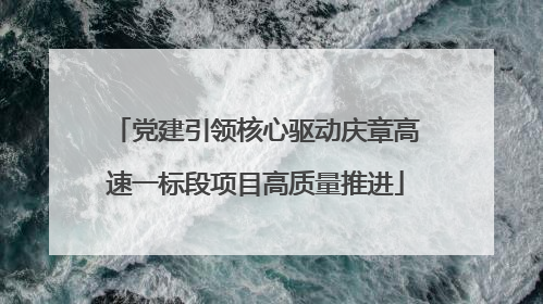党建引领核心驱动庆章高速一标段项目高质量推进