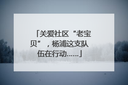 关爱社区“老宝贝”，杨浦这支队伍在行动……