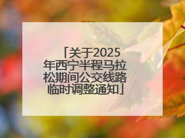关于2025年西宁半程马拉松期间公交线路临时调整通知